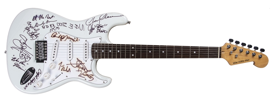 Celebrity Personalities Multi-Signed New York Pro Electric Guitar Signed At Dan Aykroyds Birthday Party With 21 Signatures Including Dan Aykroyd, Chevy Chase, Bill Murray And Others! (PSA/DNA)